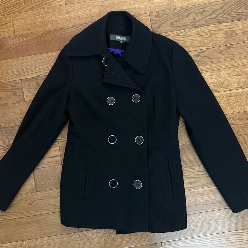 Kenneth Cole Reaction Black Pea Coat